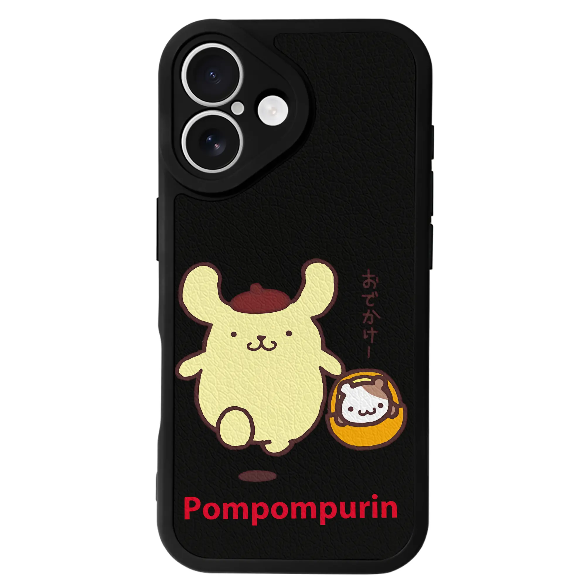 サンリオ グッズ,ポムポムプリン - IPhone 16シリーズ対応 ・ シリコンスマホケース ・ レザー調 ・ 高精度フィット ・ 耐衝撃 ・ ワイヤレス充電対応 ・ 精密カット